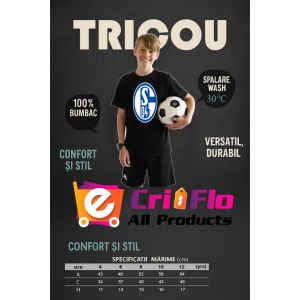 Tricou copii Schalke 04 FC din bumbac 100% - Img 4
