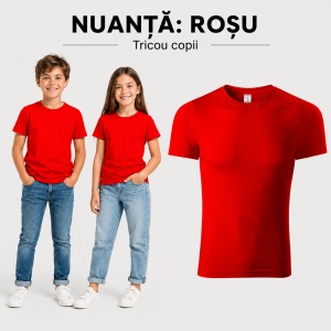 Tricou copii simplu tip tommy – 100% bumbac, unisex, confortabil pentru fete și băieți - Img 16