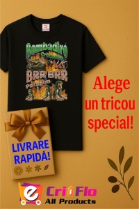 Tricou Copii Tralalelo Tra la la Bombadiro VS Brr Patapim Funny Italian Brainrot Meme Graphic T-Shirt (1) - Img 7