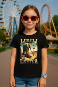 Tricou Copii Tralalelo Tra la la Lirili Larila Funny Italian Brainrot Meme Cactus Elephant T-Shirt - Img 4