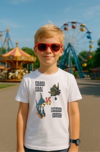 Tricou Copii Tralalelo Tra la la Tralalero Tralala Brainrot Meme Bombardino Crocodilo Italian T-Shirt - Img 4