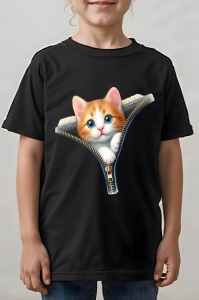 Tricou copii - Zipping Cat v8 - Img 2