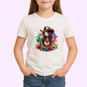 Tricou cowgirl smoking flowers tattoo, cowgirl fumand flori tatuaj, Copii | Dama | Barbat - Img 3