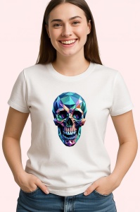 Tricou Craniu Colorat Poligonal, Copii | Dama | Barbat - Img 4