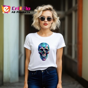 Tricou Craniu Colorat Poligonal, Copii | Dama | Barbat - Img 12