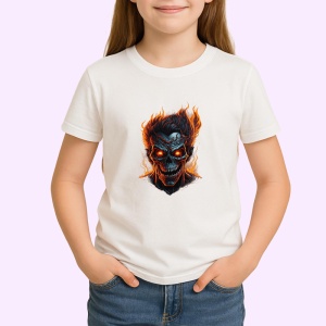 Tricou Craniu inflacarat cu ochi rosii si dinti ascutiti Copii | Dama | Barbat - Img 4