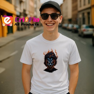 Tricou Craniu inflacarat cu zambet malefic si ochi stralucitori Copii | Dama | Barbat