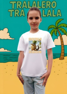 Tricou Crocodilo Ananasino ** Tralalero Tralala Copii | Dama | Barbat - Img 4