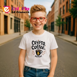 Tricou crypto coffee repeat, cafea crypto repeta, Copii | Dama | Barbat