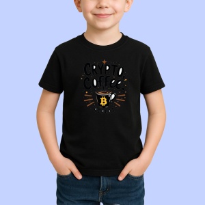 Tricou Crypto coffee repeat, cafea crypto repeta, Copii | Dama | Barbat , tricou negru - Img 2