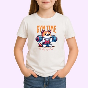 Tricou Cute Cat Gym Time Graphic - Copii | Dama | Barbat