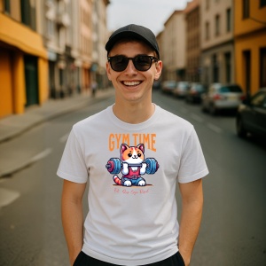 Tricou Cute Cat Gym Time Graphic - Copii | Dama | Barbat - Img 7