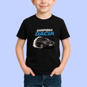 Tricou Dacia Duster Derapaje Negru, Copii | Dama | Barbat