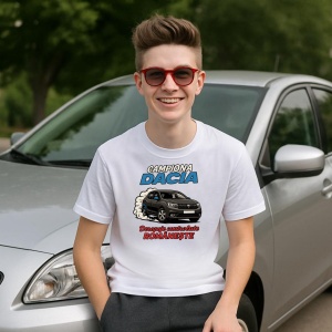Tricou Dacia Sandero Derapaje Controlate Romaneste - Copii | Dama | Barbat - Img 6