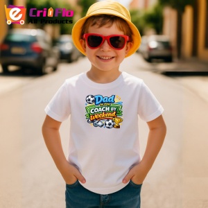 Tricou Dad By Day Coach By Weekend Fotbal V1, din bumbac 100% , tricou alb pentru Copii | Dama | Barbat - Img 3