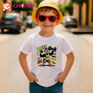 Tricou Daffy beast mode antrenament cu gantere si tricou galben Copii | Dama | Barbat Barbat - Img 10
