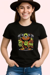 Tricou Daffy beast mode cu gantere graffiti Copii | Dama | Barbat, negru - Img 4