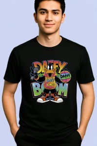 Tricou Daffy si Bugs boom graffiti duo stil hip-hop Copii | Dama | Barbat, negru - Img 2