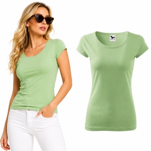 Tricou Damă 100% Bumbac Cambrat – Decolteu Rotund, Mâneci Scurte, 25 Culori | XS-2XL - Img 25