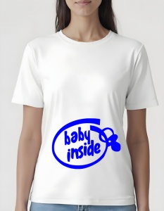 Tricou dama - BABY INSIDE BLUE