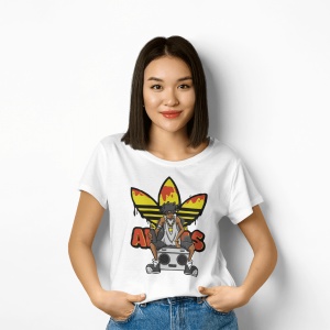 Tricou dama bumbac, personalizat haios pentru femei Grafitti Street Music - Cadou