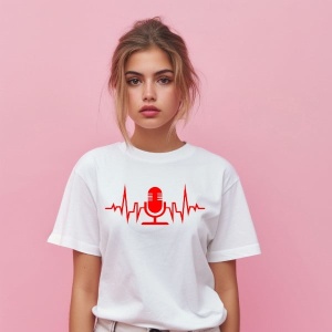 Tricou dama bumbac personalizat pentru femei "Ritmul inimii" - Cadou