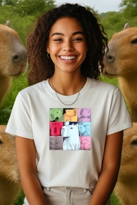 Tricou dama CapyBara - Colaj