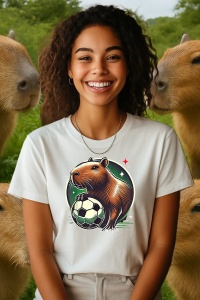 Tricou dama CapyBara - Football star