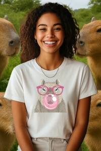 Tricou dama CapyBara - Guma de mestecat