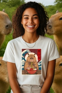 Tricou dama CapyBara - Ramen japonez - Img 2