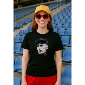 Tricou Dama cu fotbalistul Alessandro Bastoni-Inter Milano din bumbac 100% - Img 2