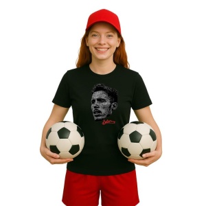 Tricou Dama cu fotbalistul Alex Grimaldo-Bayer Leverkusen din bumbac 100% - Img 5