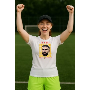 Tricou Dama cu fotbalistul Daniel Dani Carvajal Ramos-Real Madrid din bumbac 100% - Img 7