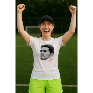 Tricou Dama cu fotbalistul Iker Casillas-Real Madrid legend din bumbac 100% - Img 9