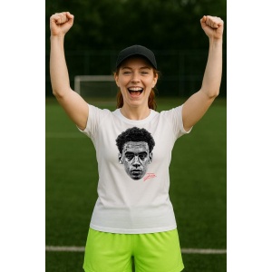 Tricou Dama cu fotbalistul Jamal Musiala Bayern Munchen din bumbac 100% - Img 9