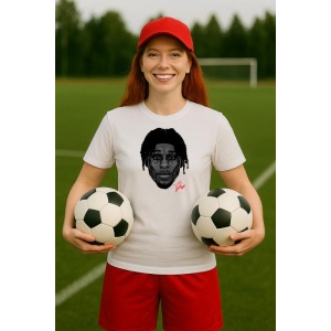 Tricou Dama cu fotbalistul Jeremie Frimpong-Bayer Leverkusen din bumbac 100% - Img 3