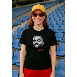 Tricou Dama cu fotbalistul Jonathan Tah-Bayer Leverkusen din bumbac 100% - Img 2