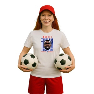 Tricou Dama cu fotbalistul Marcus Lilian Thuram-Ulien-Inter Milano din bumbac 100% - Img 8