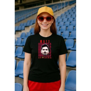 Tricou Dama cu fotbalistul Mats Julian Hummels-AS Roma din bumbac 100% - Img 3