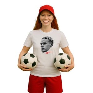 Tricou Dama cu fotbalistul Mykhailo Mudryk-Chelsea FC din bumbac 100% - Img 10