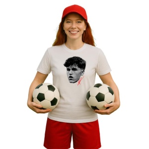 Tricou Dama cu fotbalistul Pau Cubarsi FC Barcelona din bumbac 100% - Img 7