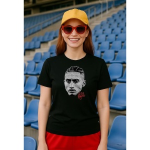 Tricou Dama cu fotbalistul Raphael Dias Belloli-FC Barcelona din bumbac 100% - Img 3