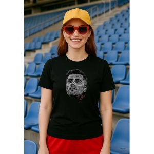 Tricou Dama cu fotbalistul Rodrigo Hernandez Rodri Manchester City din bumbac 100% - Img 2