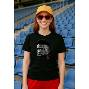 Tricou Dama cu fotbalistul Vinicius Junior Real Madrid din bumbac 100%