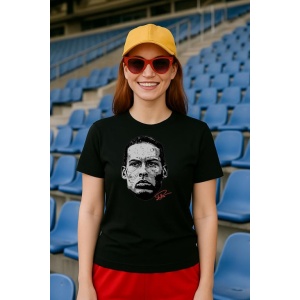 Tricou Dama cu fotbalistul Virgil van Dijk presupus-Liverpool FC din bumbac 100% - Img 3