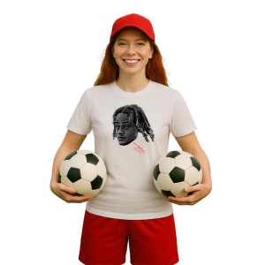 Tricou Dama cu fotbalistul Xavi Simons-RB Leipzig din bumbac 100% - Img 8