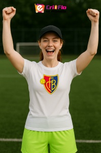 Tricou dama cu logo stema Fc Basel Elvetia , din bumbac 100% - Img 9