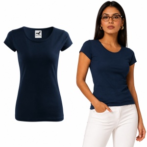 Tricou Damă din Bumbac 100% – Cambrat, Decolteu Rotund, Mâneci Scurte | 25 de Culori - Img 10