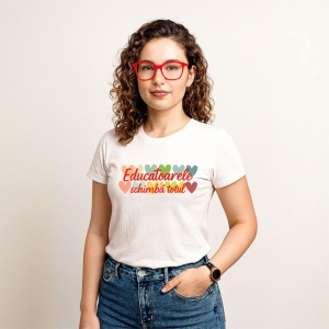 Tricou dama Educatoarele schimba TOTUL - Img 2
