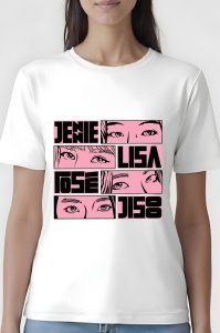 Tricou dama - Jenie, Lisa, Rose, Jisoo - KPOP, stil, muzică, idol, cultură, pop, trendy, grup, fanbase, Korea - Img 2